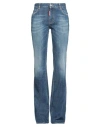 Dsquared2 Woman Jeans Blue Size 4 Cotton, Polyester, Elastane In Blue