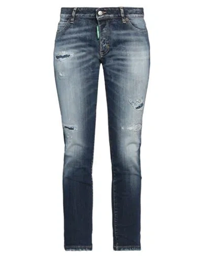 Dsquared2 Woman Jeans Blue Size 6 Cotton, Elastane
