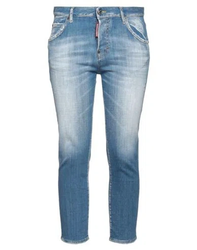 Dsquared2 Woman Jeans Blue Size 6 Cotton, Elastane