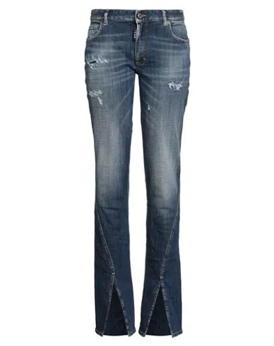 Dsquared2 Woman Jeans Blue Size 6 Cotton, Elastane