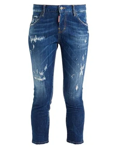 Dsquared2 Woman Jeans Blue Size 6 Cotton, Elastane