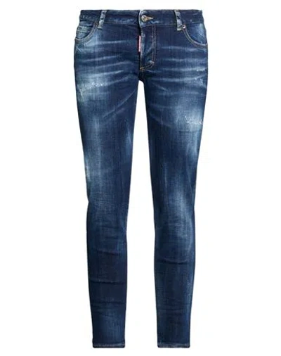 Dsquared2 Woman Jeans Blue Size 6 Cotton, Elastane