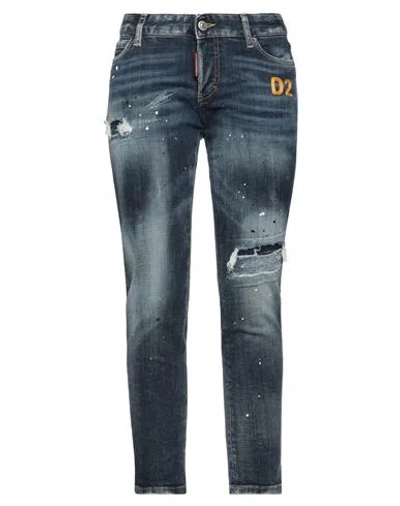 Dsquared2 Woman Jeans Blue Size 6 Cotton, Elastane