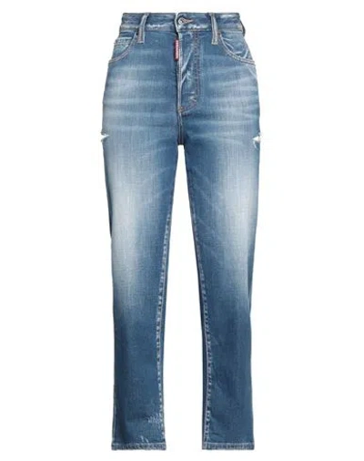 Dsquared2 Woman Jeans Blue Size 6 Cotton, Elastane
