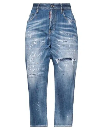 Dsquared2 Woman Jeans Blue Size 2 Cotton, Elastane