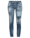 Dsquared2 Woman Jeans Blue Size 6 Cotton, Elastane In Blue