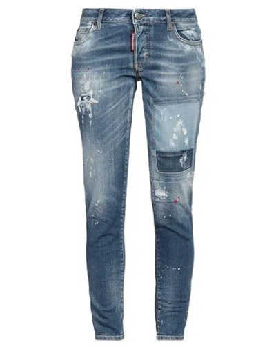 Dsquared2 Woman Jeans Blue Size 6 Cotton, Elastane