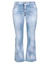 Dsquared2 Bleach-effect Cropped Kick-flare Jeans In Blue