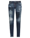 Shop Dsquared2 Woman Jeans Blue Size 6 Cotton, Elastomultiester, Elastane, Calfskin