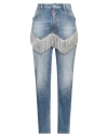 Dsquared2 Woman Jeans Blue Size 4 Cotton, Elastomultiester, Elastane, Glass In Blue