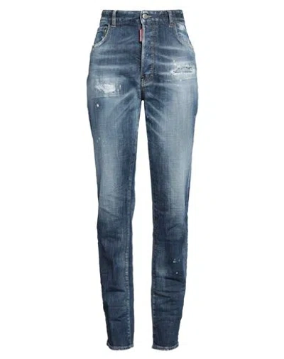 Dsquared2 Woman Jeans Blue Size 6 Cotton, Polyester, Elastane
