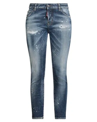 Dsquared2 Woman Jeans Blue Size 6 Cotton, Polyester, Elastane
