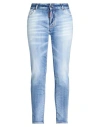 Dsquared2 Woman Jeans Blue Size 6 Cotton, Polyester, Elastane In Blue