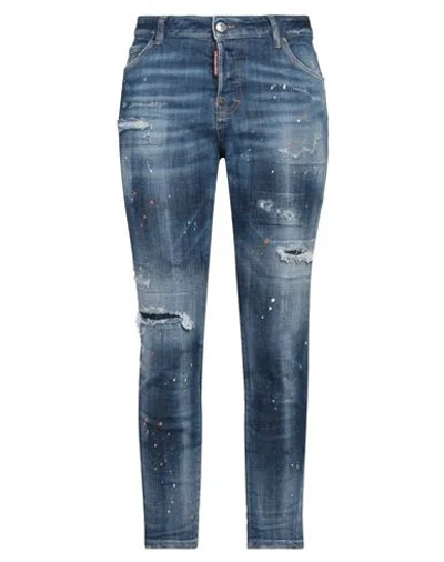 Dsquared2 Woman Jeans Blue Size 6 Cotton, Polyester, Elastane