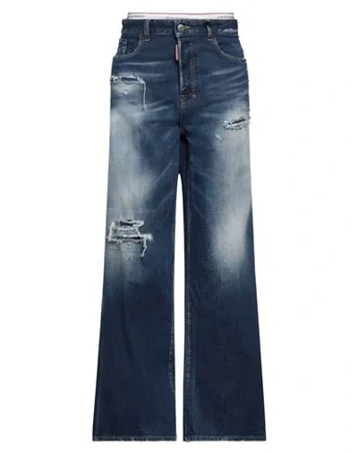 Dsquared2 Woman Jeans Blue Size 8 Cotton, Elastane