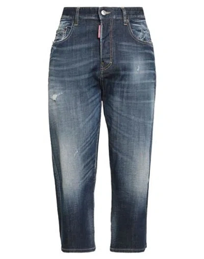 Dsquared2 Woman Jeans Blue Size 8 Cotton, Elastane