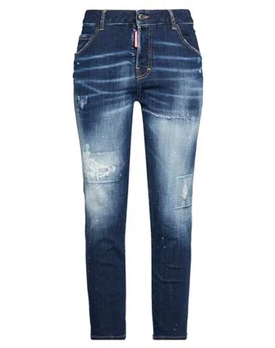 Dsquared2 Woman Jeans Blue Size 8 Cotton, Elastane
