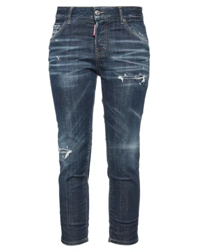 Dsquared2 Denim Cropped In Blue