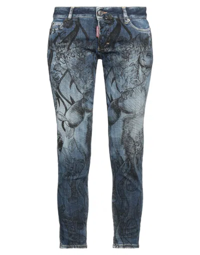 Dsquared2 Denim Cropped In Blue