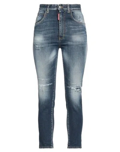 Dsquared2 Woman Jeans Blue Size 8 Cotton, Elastane