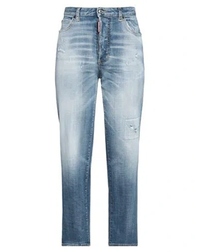 Dsquared2 Woman Jeans Blue Size 8 Cotton, Elastane