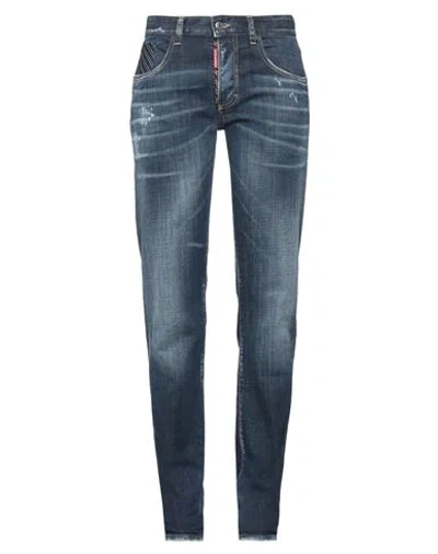 Dsquared2 Woman Jeans Blue Size 8 Cotton, Elastane, Calfskin