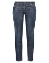 Dsquared2 Woman Jeans Blue Size 8 Cotton, Elastane, Calfskin In Blue