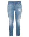 Dsquared2 Woman Denim Pants Blue Size 10 Cotton In Blue
