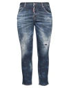 Dsquared2 Woman Jeans Blue Size 8 Cotton, Elastane, Calfskin In Blue