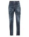 Dsquared2 Woman Jeans Blue Size 8 Cotton, Elastane, Pvc - Polyvinyl Chloride In Blue