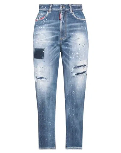 Dsquared2 Woman Jeans Blue Size 6 Cotton, Elastomultiester, Elastane