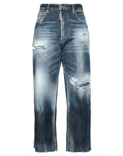 Dsquared2 Woman Jeans Blue Size 8 Cotton, Elastomultiester, Elastane