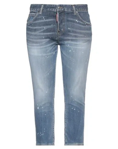 Dsquared2 Woman Jeans Blue Size 4 Cotton, Elastomultiester, Elastane