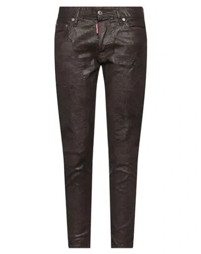 Dsquared2 Woman Jeans Brown Size 2 Cotton, Elastane