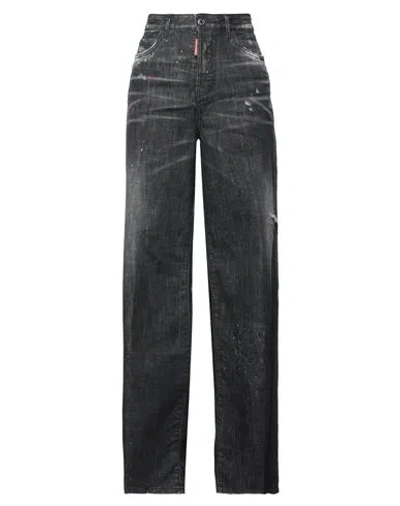 Dsquared2 Woman Jeans Charcoal Size 10 Cotton, Elastane In Grey