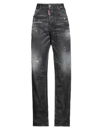 Dsquared2 Woman Jeans Charcoal Size 8 Cotton, Elastane In Gray