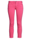 Dsquared2 Woman Jeans Fuchsia Size 4 Cotton, Elastane In Pink