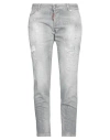 Dsquared2 Woman Jeans Grey Size 10 Cotton, Elastane In Gray