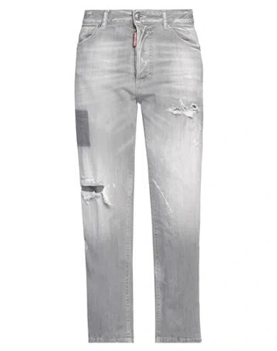 Dsquared2 Woman Jeans Grey Size 10 Cotton, Elastane