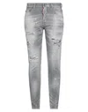 Dsquared2 Woman Jeans Grey Size 2 Cotton, Elastane In Grey