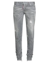 Dsquared2 Woman Jeans Grey Size 4 Cotton, Elastane