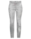 Dsquared2 Woman Jeans Grey Size 8 Cotton, Elastane In Grey