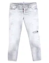 Dsquared2 Woman Jeans Light Grey Size 10 Cotton, Elastane In Grey