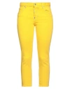 Dsquared2 Woman Jeans Marigold Size 2 Cotton, Elastane In Yellow