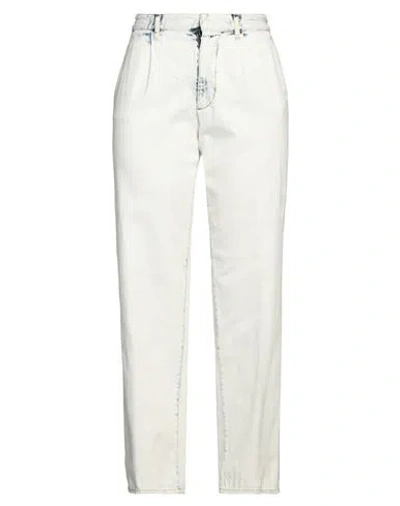 Dsquared2 Woman Jeans Off White Size 8 Cotton, Elastane