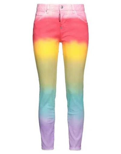 Dsquared2 Woman Jeans Pink Size 2 Cotton, Elastane