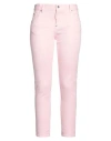 Dsquared2 Woman Jeans Pink Size 4 Cotton, Elastane, Cow Leather In Pink