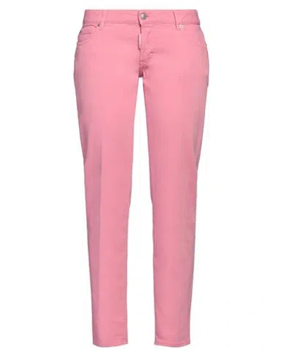 Dsquared2 Woman Jeans Pink Size 6 Cotton, Elastane