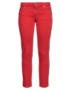 Shop Dsquared2 Woman Jeans Red Size 2 Cotton, Elastane
