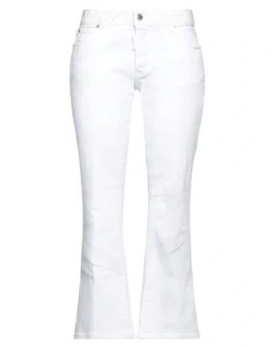 Dsquared2 Woman Jeans White Size 6 Cotton, Elastane